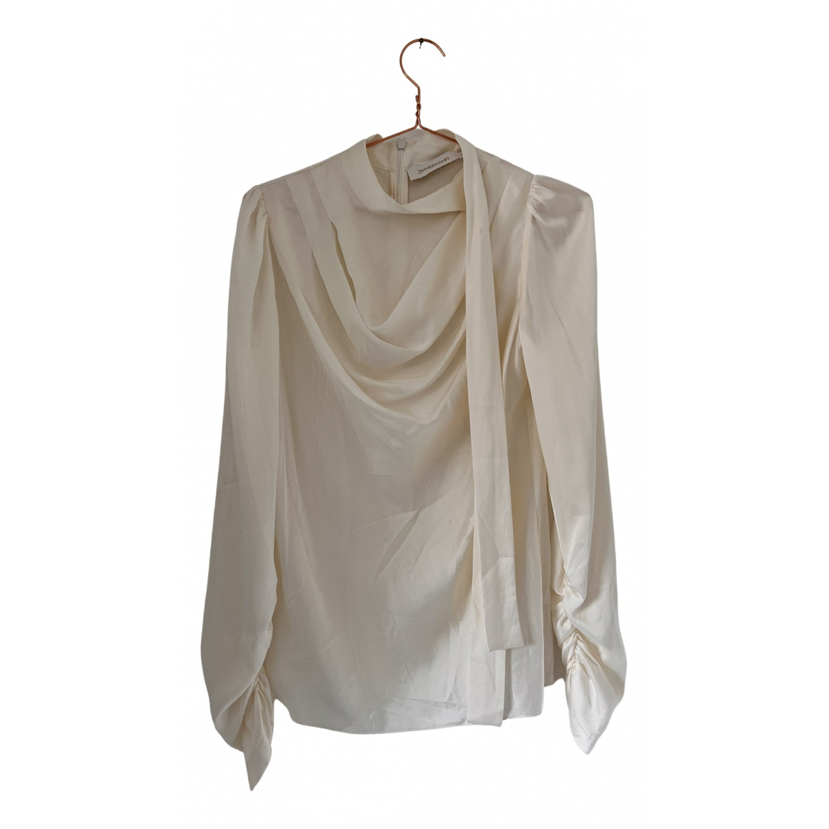 Silk blouse Zimmermann Ecru size 1 0-5 